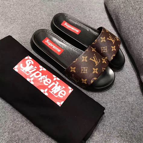 supreme slides louis vuitton|louis vuitton slides women's.